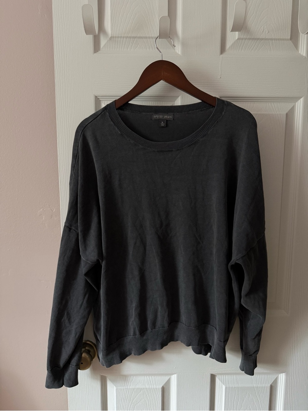 Barefoot Dreams Grey Crewneck Pullover Long Sleeve Top Women’s XL